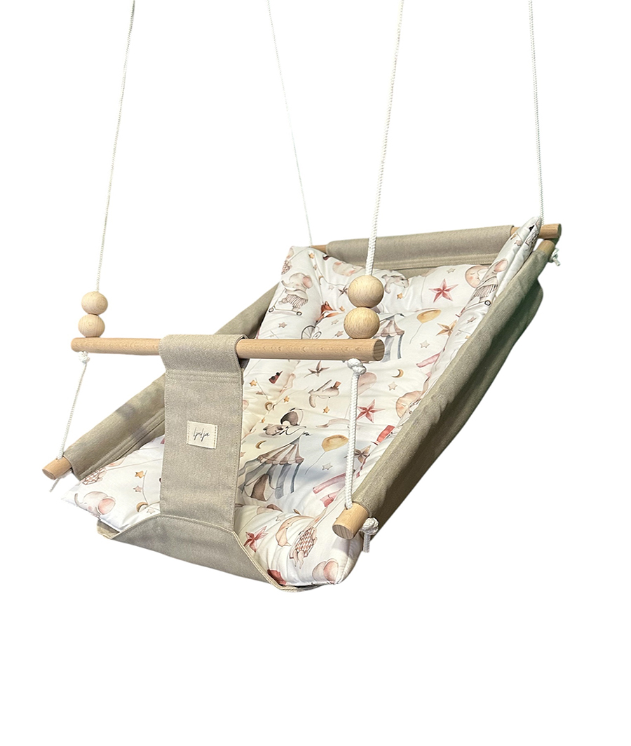 ljuljačka za bebe -bež cirkus