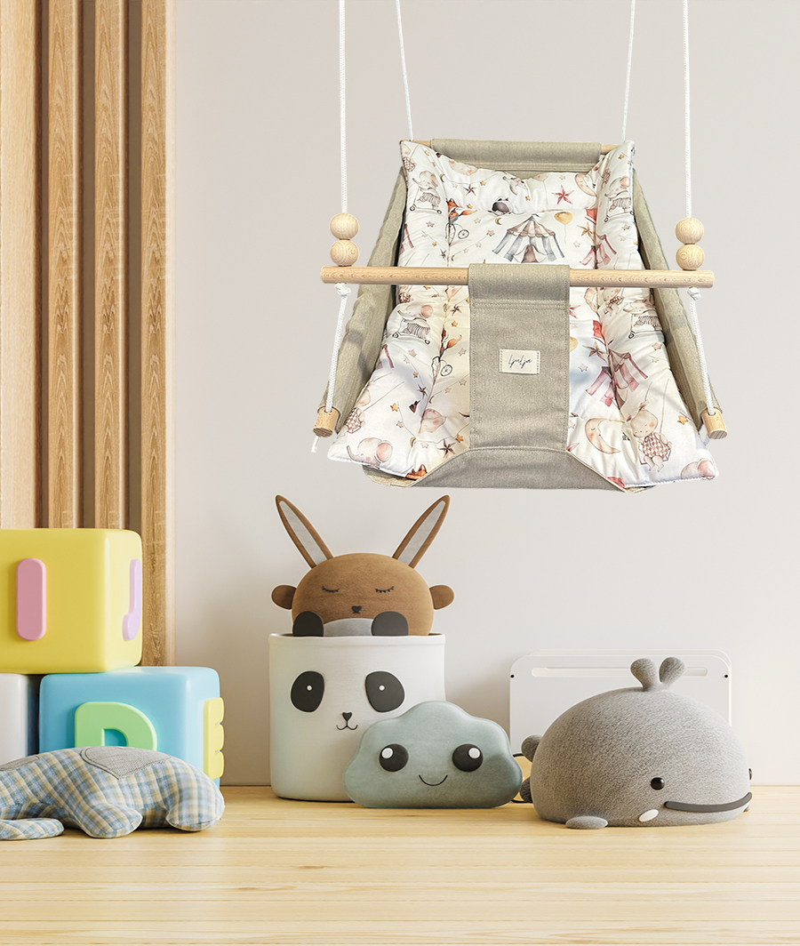 Space of empty wall in simple child’s room on wall white colors